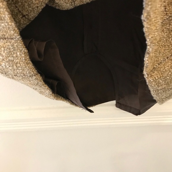 Vintage Mondi Tweed Wool Skirt Plaid 36 Tan brown - Picture 6 of 8